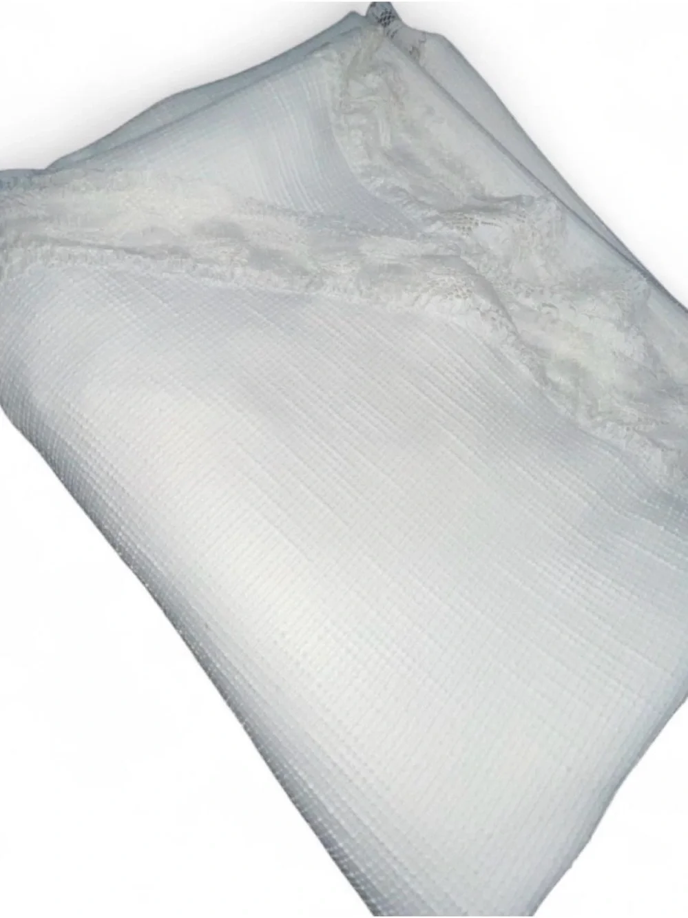 Vintage Twin Lace Trim Bedspread